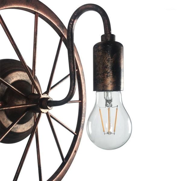 

wall lamp retro wheel industrial restaurant cafe aisle corridor led creative personality american lamp1