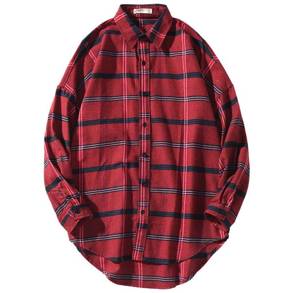 

2021 new japan style brand dress shirt for men long sleeve spring autumn cotton and linen green black white 79zr, White;black