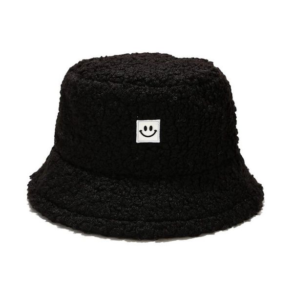 

faux fur winter bucket hat for women girl fashion solid thickened soft warm fishing cap plush fluffy panama new, Blue;gray