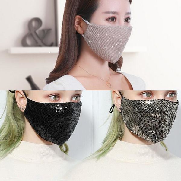 

outletbling fashion mask pm2.5 washable 3d reusable face care shield sun color gold elbow sequins sh 4xq0f