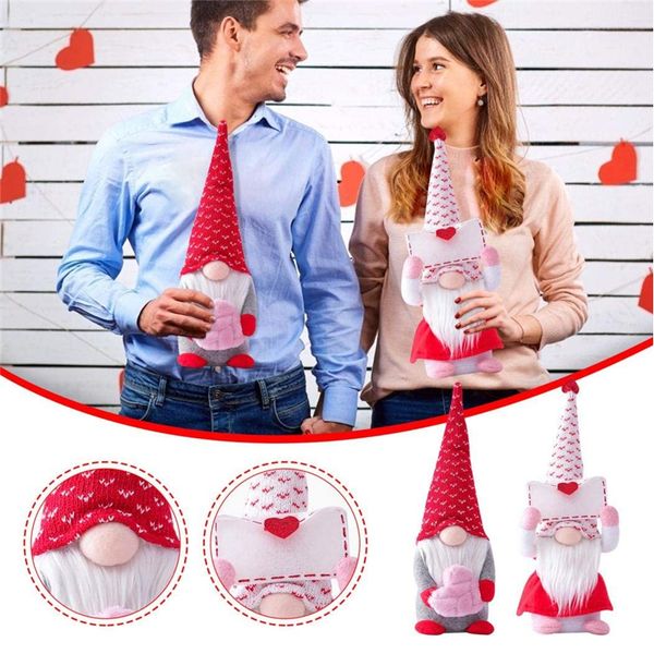 

valentines day gift mr mrs handmade swedish tomte gnomes plush faceless santa doll ornaments home table decor jk2101ph