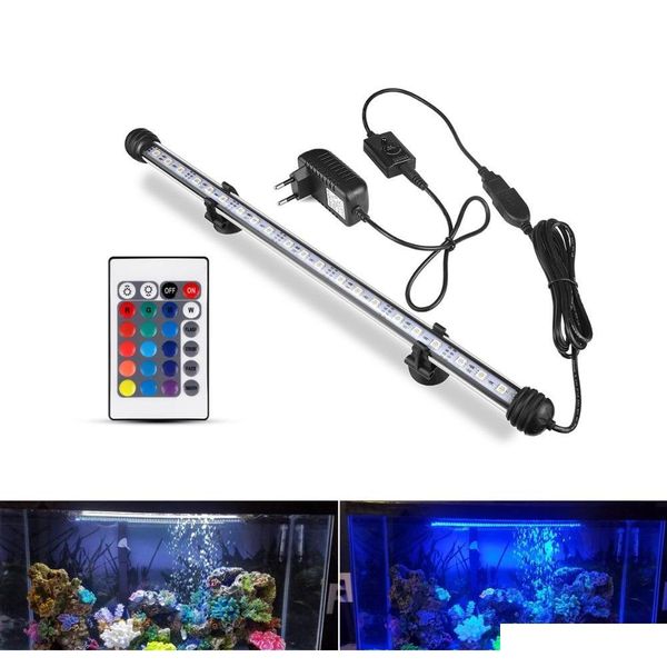 

aquarium led light fish tank clip lamp 19/29/39/49cm led submersible underwater lamp decor light for aquarium with eu plug vw9r0