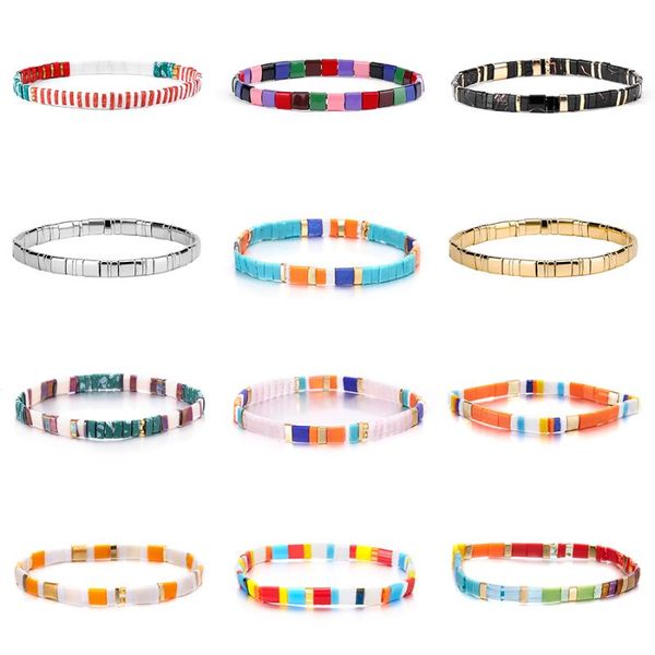 

charm bracelets boho bracelet for women miyuki tila handmade pulseiras 2021 femme jewelry friendship gift jewellery wholesale, Golden;silver