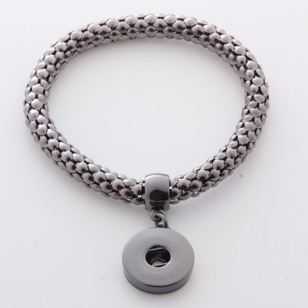 

1pcs simple bracelet 18mm metal wholesale snap button chain bracelets for women buttons jewelry