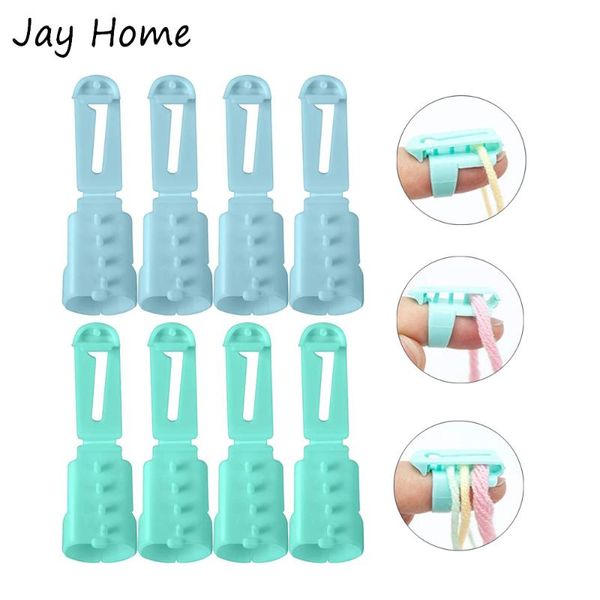 

4/2pcs yarn guide finger holder weaving tools plastic yarn guide separated yarns tools for crochet knitting crafts accessories, Black