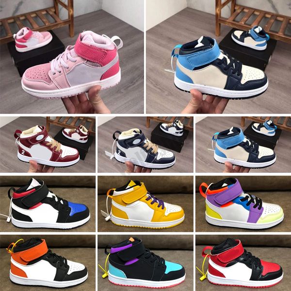 

basketball shoes retro wolf grey gamma blue black white red prom night kids sneakers tennis size 22-35