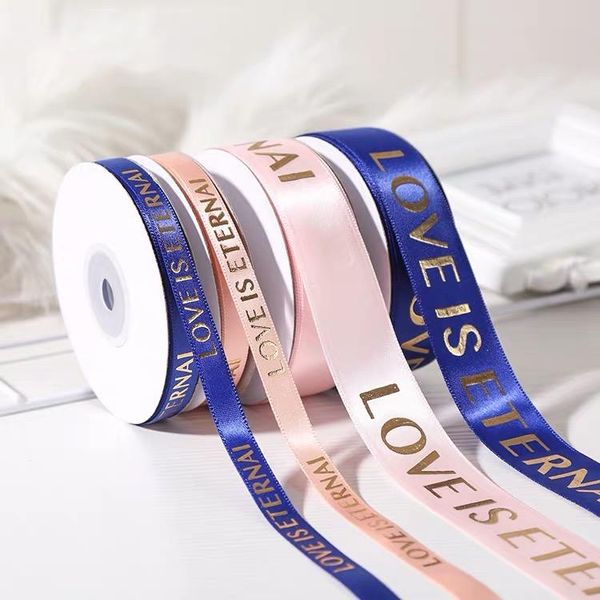 

custom logo printed 1 inch grosgrain ribbon wholesale, Pink;blue