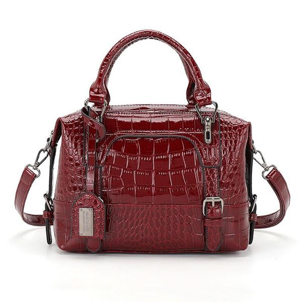 

cross body luxury designer patent leather handbag, women's retro messenger bag 2021