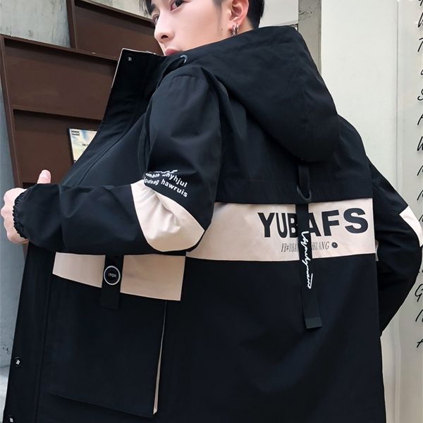 

men's jacket new spring and autumn korean wild fashion handsome outside casual clothes male jacket tooling 201218, Black;brown