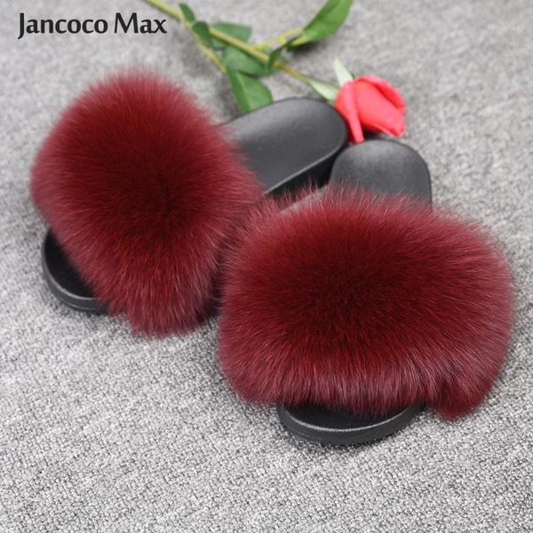 

lady fur slippers fashion slides spring summer sandals women natural flip flop indoor s6018e1, Black