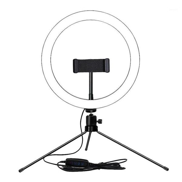 

dimmable led selfie ring light 8 inch ring lamp for makeup lighting beauty room table tripod living broadcast usb plug1