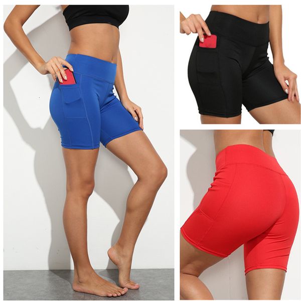 

6 colors women fitness shorts pocket workout sport shirts exercise seamless leggings female gym yoga short leggins femme, White;black