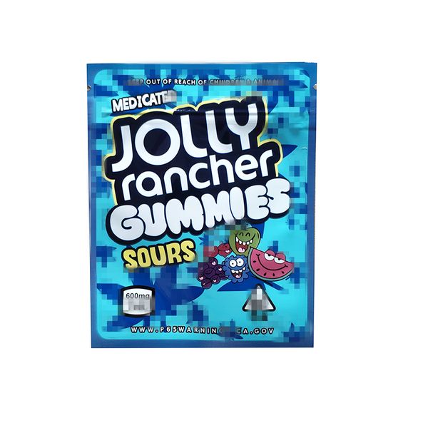 

jolly rancher gummies bag new 600mg edibles bag gummies sour smell proof resealable packaging cookies 3.5g mylar bag