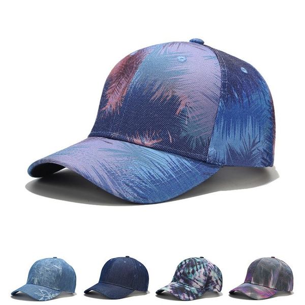 

wide brim hats baseball cap fashion hip hop style men's dance outdoor sports sunshade tie dye travel cycling shopping mountaineering, Blue;gray