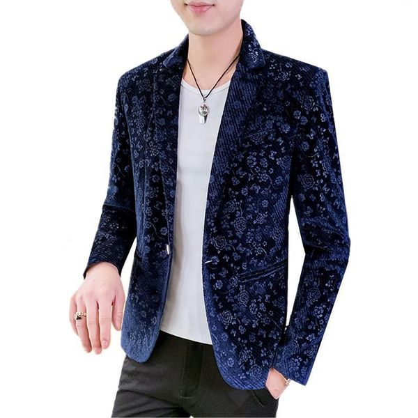 

autumn and winter fashion male business casual suit 2020 new gold velvet fabric diagonal stripe blazer men jacket slim fit coat, White;black