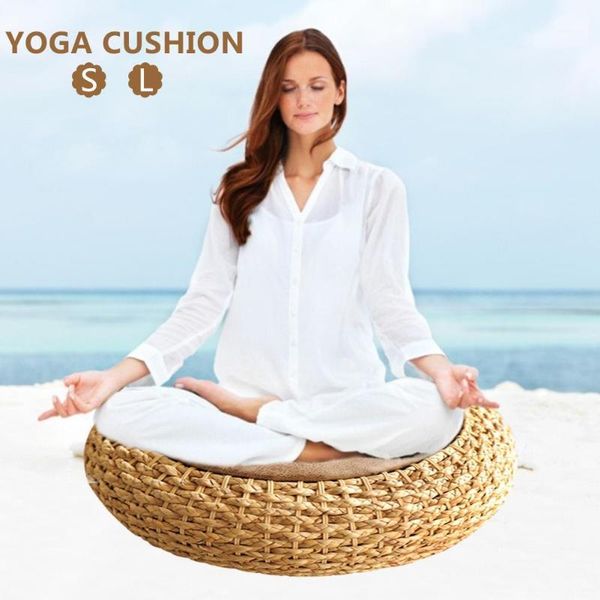 

seat cushions cushion grass rattan weaving play mat japanese tatami handmade corn straw futon meditation sofa yoga home decor1