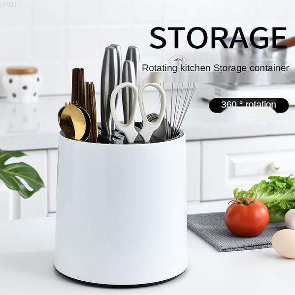 

rotary turret multi functional kitchen supplies storage rack vegetable knife holder spoon chopsticks cage household knives