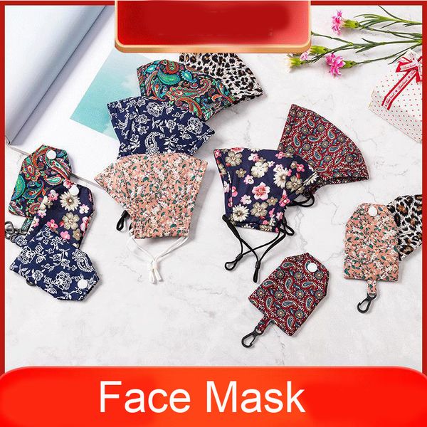 

dhl shipping floral print mask breathable foldable mouth masks reusable winter masks face mouth outdoor windproof design mask kimter-c286fz, Black