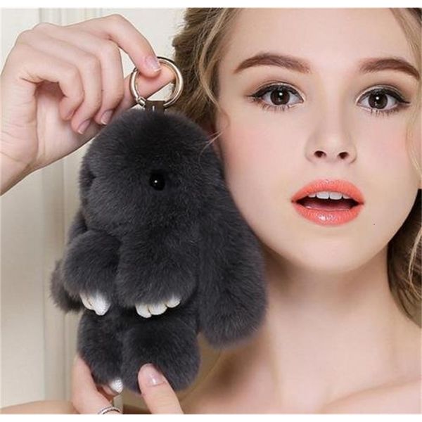 

fashion fur pom play dead keychain inzg#, Silver