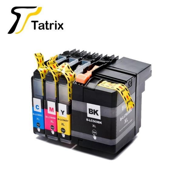 

tatrix 4pk for brother lc569 lc565 compatible ink cartridge lc569xl lc565xl for brother mfc-j3520 mfc-j3720 printer
