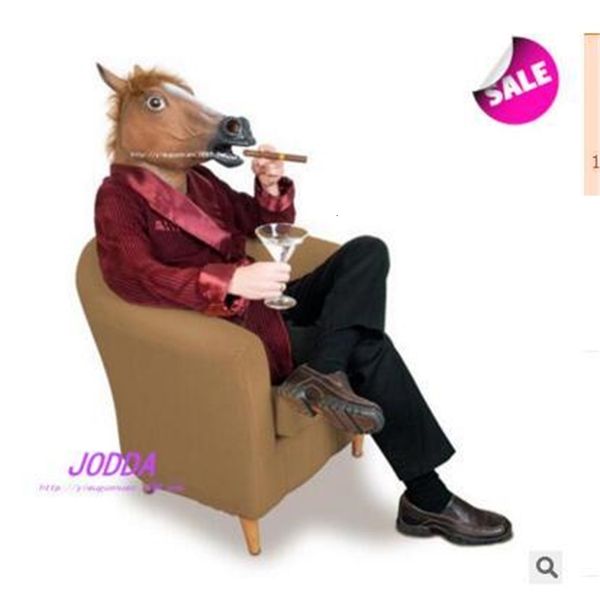 

horse mask head halloween costume theater prop creepy novelty latex rubber ing