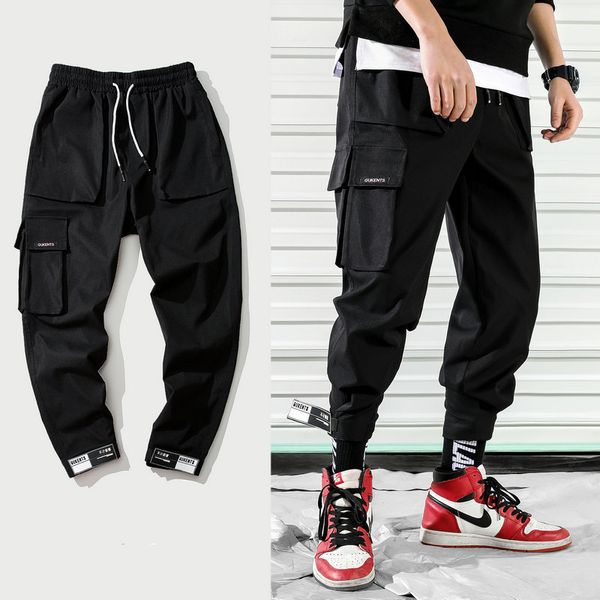 Aprile MOMO 2020 New Fashion Cargo Pants Uomo Street Style Cotton Jogger Pantaloni Uomo Casual Slim Pantaloni sportivi Uomo Plus Size Pantaloni LJ201007