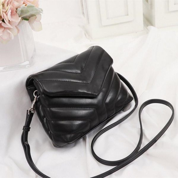 

designer luxury handbags purses square fat loulou chain bags real leather bag women shoulder bags flapbag black bag mini bag