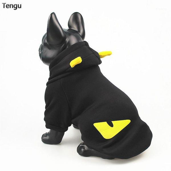 

pet clothes have a lucky cat and a little devil print hoodie sweater to catch cotton velvet material small and medium dogs1