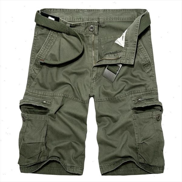 

2020 mens military cargo shorts summer army green cotton shorts men loose multi pocket shorts homme casual bermuda trousers 40, White;black
