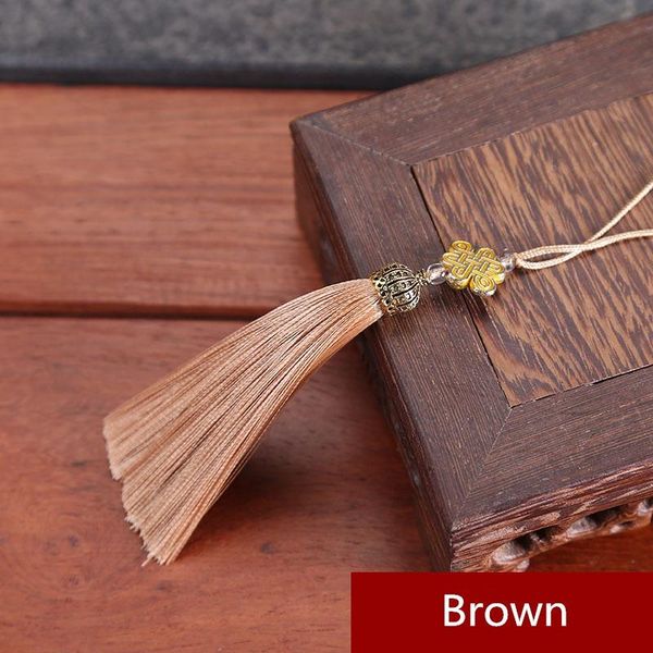 

5pcs metal caps fringe trim bookmark silk tassels diy curtain clothes bag craft supplies classical style tassel pendant 17cm h wmtaeg