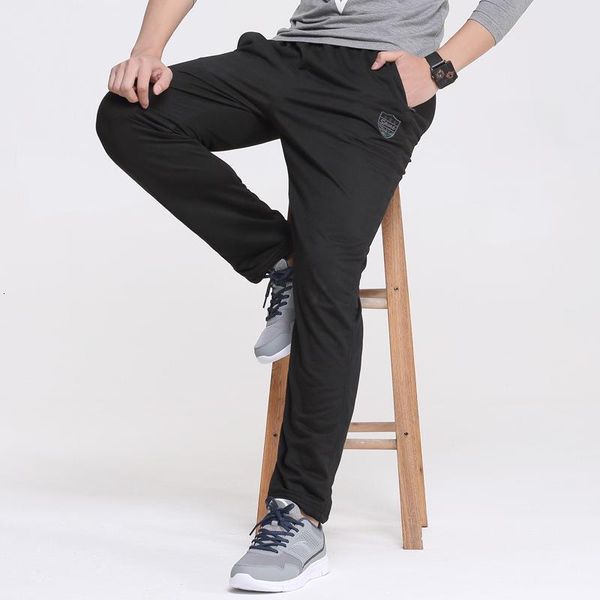 

мужские хлопчатобумажные брюки быстро сухие дышащие спортивные брюки мужские эластичные талии активные спортивные штаны дешевые аутсиды брюк, Black