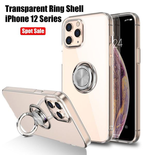 

with ring stand soft transparent cases 12 11 pro phone cover for iphone 6 7 8 plus x xr xs max magnetic car case