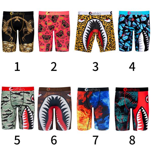 

designer ethika mens swimsuit shorts new printing underwear boxers breathable underpants beach shorts men quick dry swim trunks 2021, White;black
