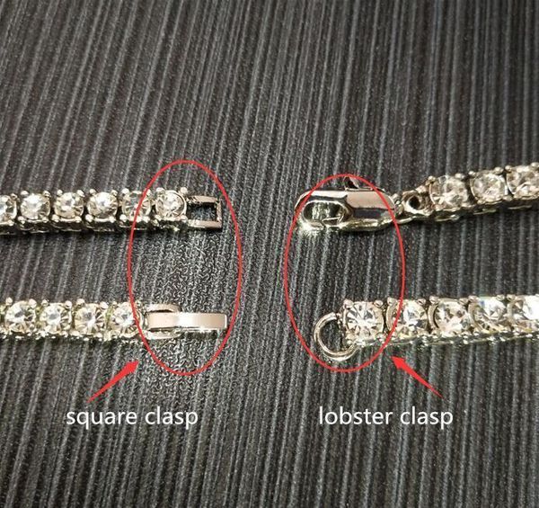 

men's hip hop bling bling iced out tennis chain 1 row m/4mm necklaces sumptuous clastic high grade men chain fashion jewelry sqcoccd, Black