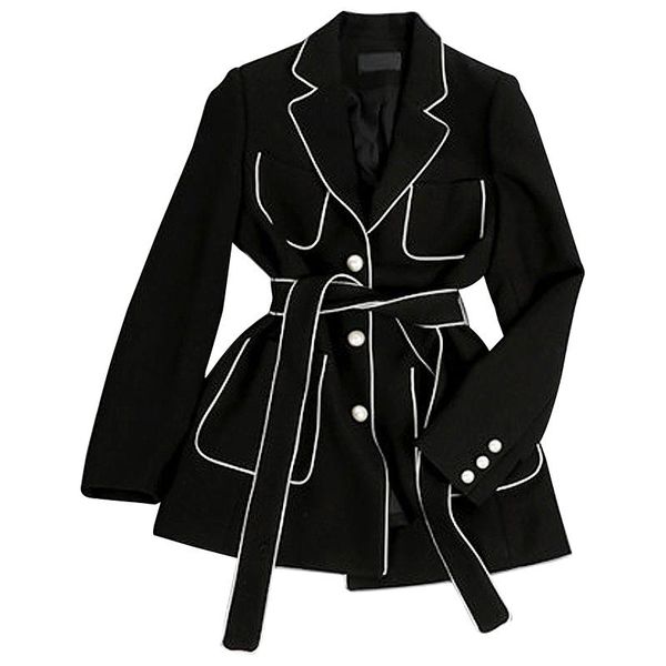 

women's suits & blazers spring and autumn small suit korean slim blazer lady medium long western female jacket, White;black