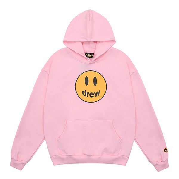 

drew house dryhouse justin bieber couple smiley face letter hoodie, Black