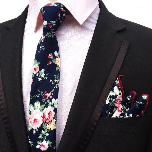 

linbaiway cotton floral jacquard woven mens tie handkerchief set cotton neck ties for men suit business wedding custom logo1, Blue;purple