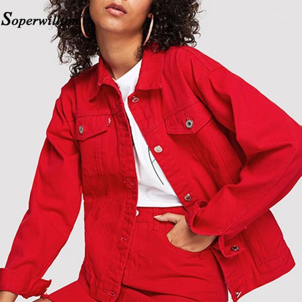 

white blue denim jacket women short jeans overcoat ladies jackets turn down collar slim jeans for women, Black;brown