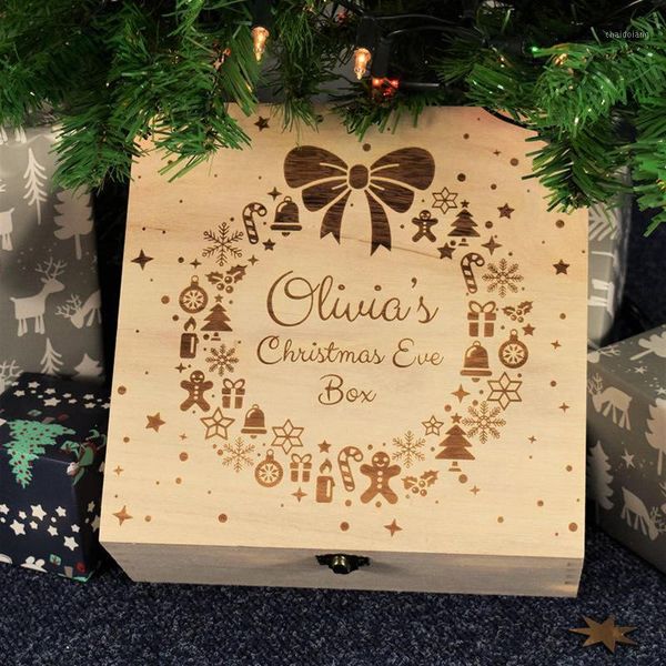 

new christmas festival gift pure wooden apples presents box engraved childrens wooden christmas eve apple box gifts decor1