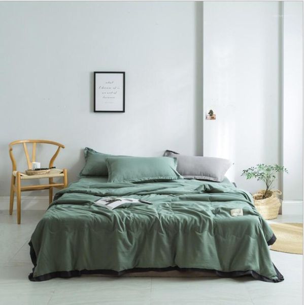 

summer air-conditioning room quilt soft breathable throw blanket thin comforter bed cover silk feels bedspread coverlet1