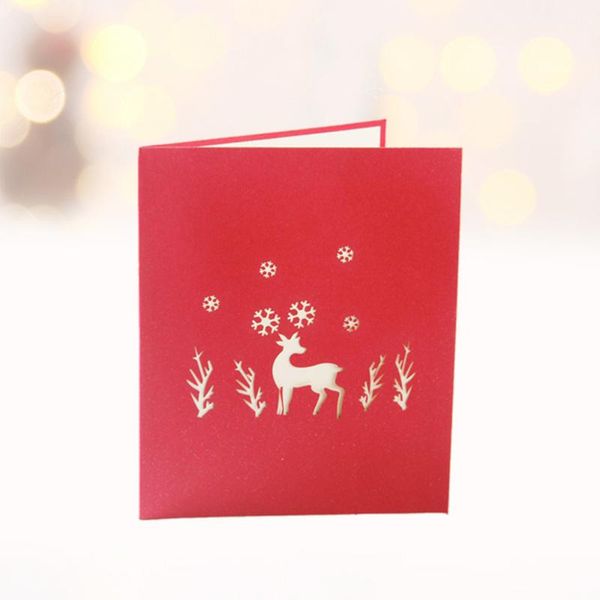 

3d christmas deer card greeting card gift xmas wish for children friends