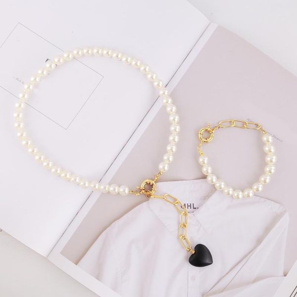 

new product retro pearl net red bracelet popular simple creative jewelry metal girl gift multi-style pearl wrist accessories, Black