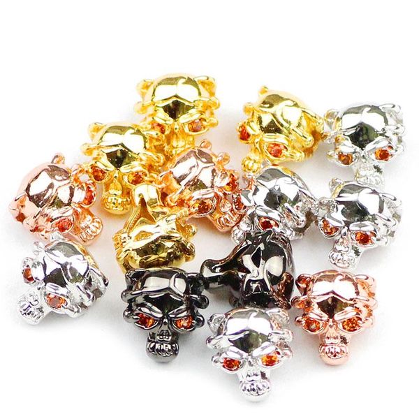

jnby 2pcs skull covants clocks clock spacer beas claws скелетные подвески секреты свободные бусы ювелирные изделия браслет изготовления diy, Bronze;silver