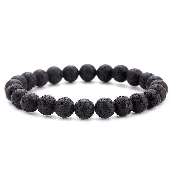 

lava stone diffuser yoga bead bracelet adjustable men bracelets braided bracelets bangle healing ba sqcmoi new_dhbest, Black