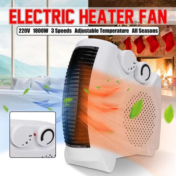 

smart electric heaters 220v 1800w portable heater 3 speeds heating/cooling dual mode fan home office deskair warmer /cold fans1