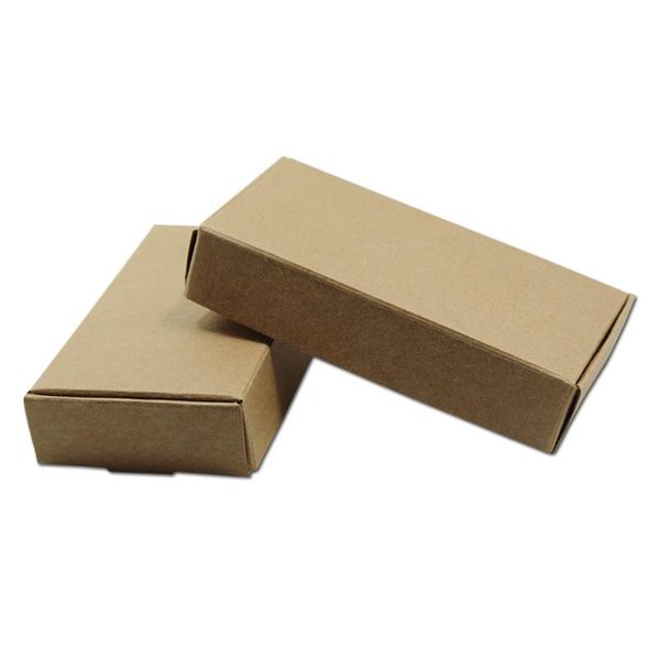 

gift wrap 30pcs/lot brown kraft paper packaging box craft jewelry handmade packing paperboard candy snack carton