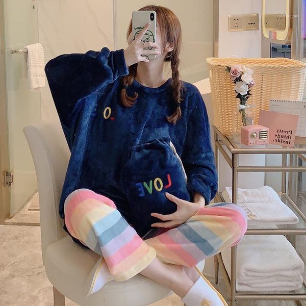

pajamas autumn and winter women polyester full is solid1, Black;red