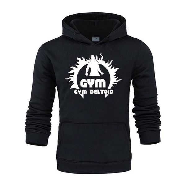 

warm fleece hoodies men sweatshirts 2020 new spring autumn solid color print hip hop streetwear hoody man's gym sport clothing, Black