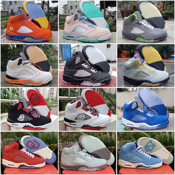 

2022 jumpman 5 5s bluebird men basketball shoes white unc pe quai oklahoma florida island green oregon oil rey anthracite pink 6 medium oliv