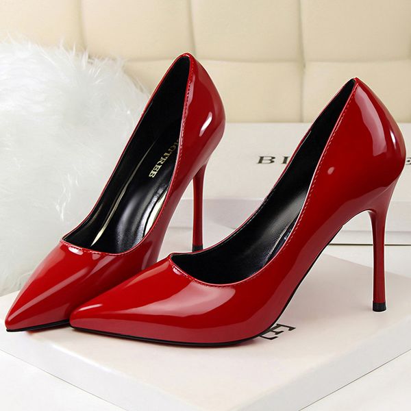 

2021 youngest ten inches high-heeled red valentine pumps female luxury tacons lady high heels scarpins shoes b8p7, Black